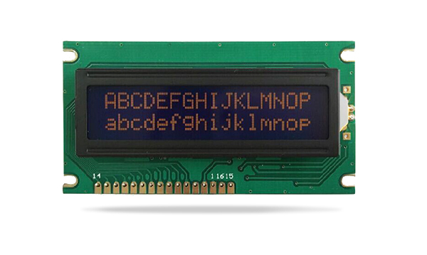 字符型液晶模块JXD1602C STN兰屏橙字