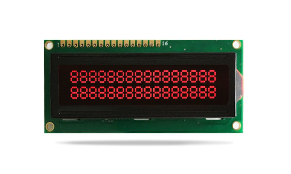 字符型液晶模块JXD1602A-S FSTN负显 红字