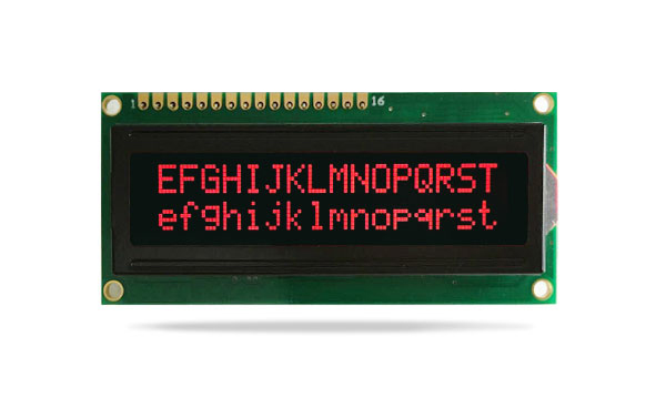 字符型液晶模块JXD1602A FSTN负显 红字