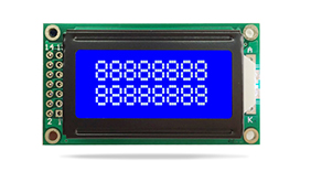 字符型液晶模块JXD0802A 兰屏白光