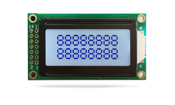 字符型液晶模块JXD0802A STN 灰膜兰字